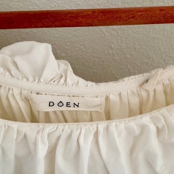 Doen Wynn Salt Ruffled Mini Cotton Dress - Picture 3 of 7